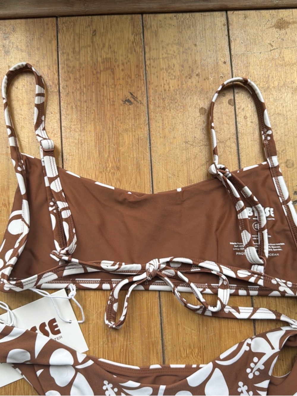 Abysse Brown & White Floral Bikini Set - Picture 6 of 8